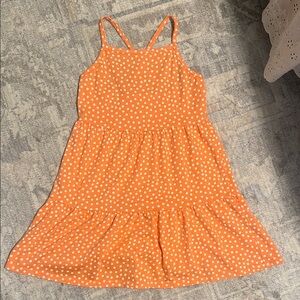 Cat and Jack Orange Polka Dot Dress